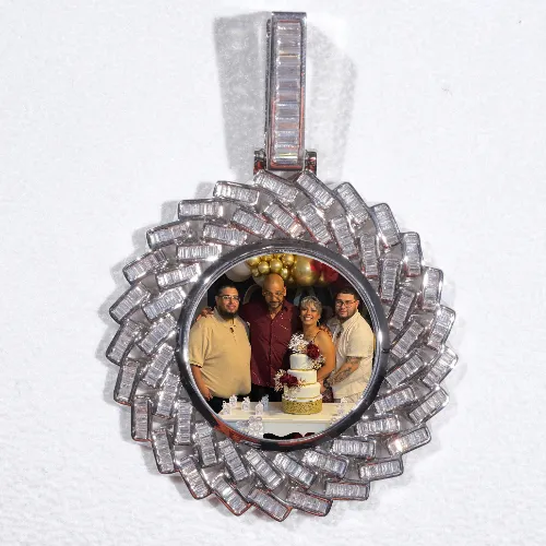 Large 3D Baguette Custom Picture Pendant sold by The GUU Shop