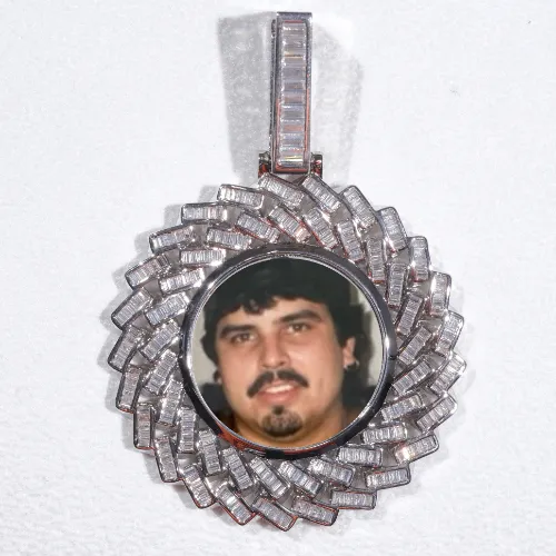 Large 3D Baguette Custom Picture Pendant sold by The GUU Shop