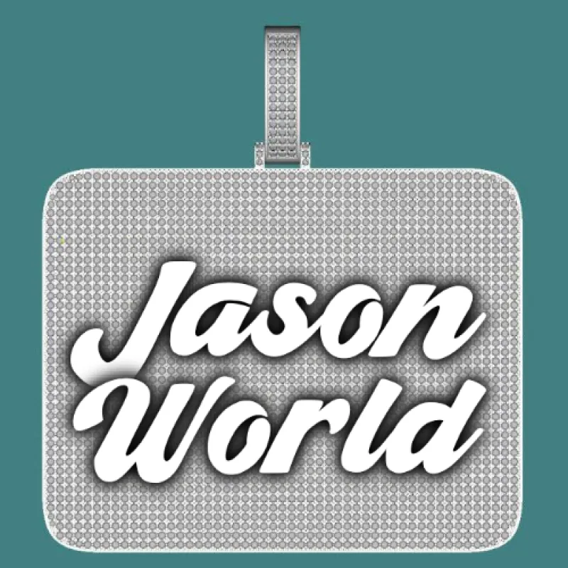 CUSTOM LETTER NECKLACE 3D BIG SQUARE sold by The GUU Shop