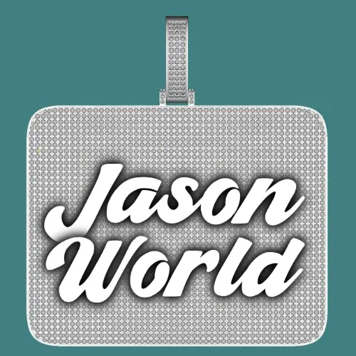 CUSTOM LETTER NECKLACE 3D BIG SQUARE sold by The GUU Shop