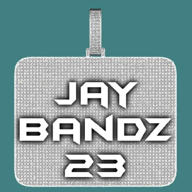 CUSTOM LETTER NECKLACE 3D BIG SQUARE sold by The GUU Shop