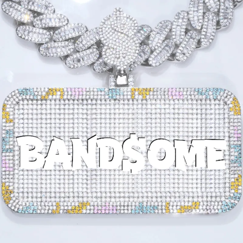 CUSTOM LETTER NECKLACE 3D COLORFUL SQUARE sold by The GUU Shop