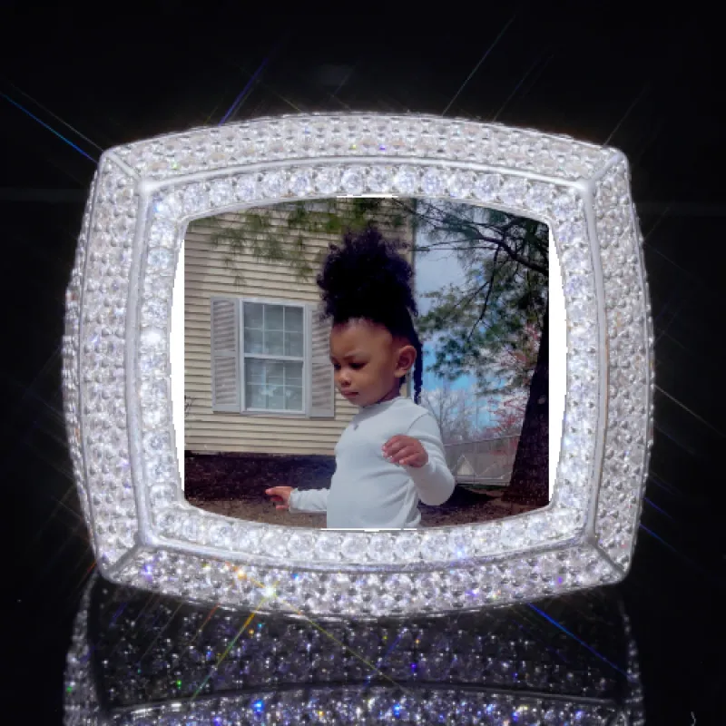 3D CUSTOM PICTURE ICED RING sold by The GUU Shop