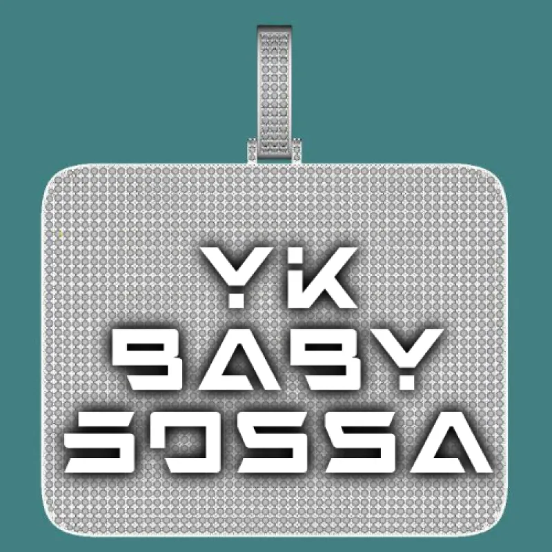 CUSTOM LETTER NECKLACE 3D BIG SQUARE sold by The GUU Shop