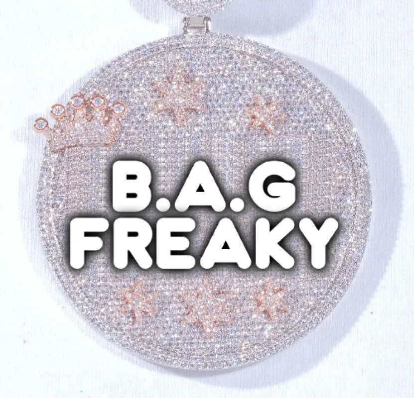 CUSTOM LETTER NECKLACE 3D BIG CROWN DISC sold by The GUU Shop