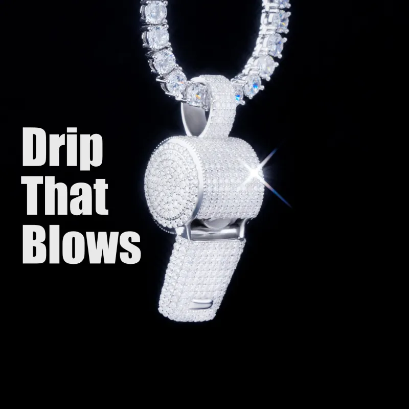 925S & VVS Moissanite Whistle Necklace Actually Blows sold by The GUU Shop