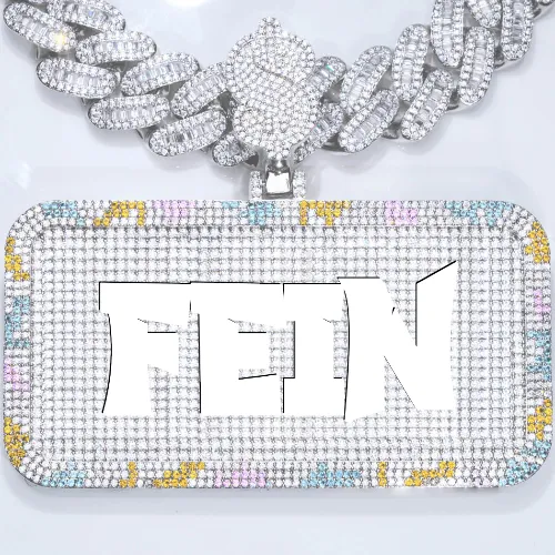 CUSTOM LETTER NECKLACE 3D COLORFUL SQUARE sold by The GUU Shop