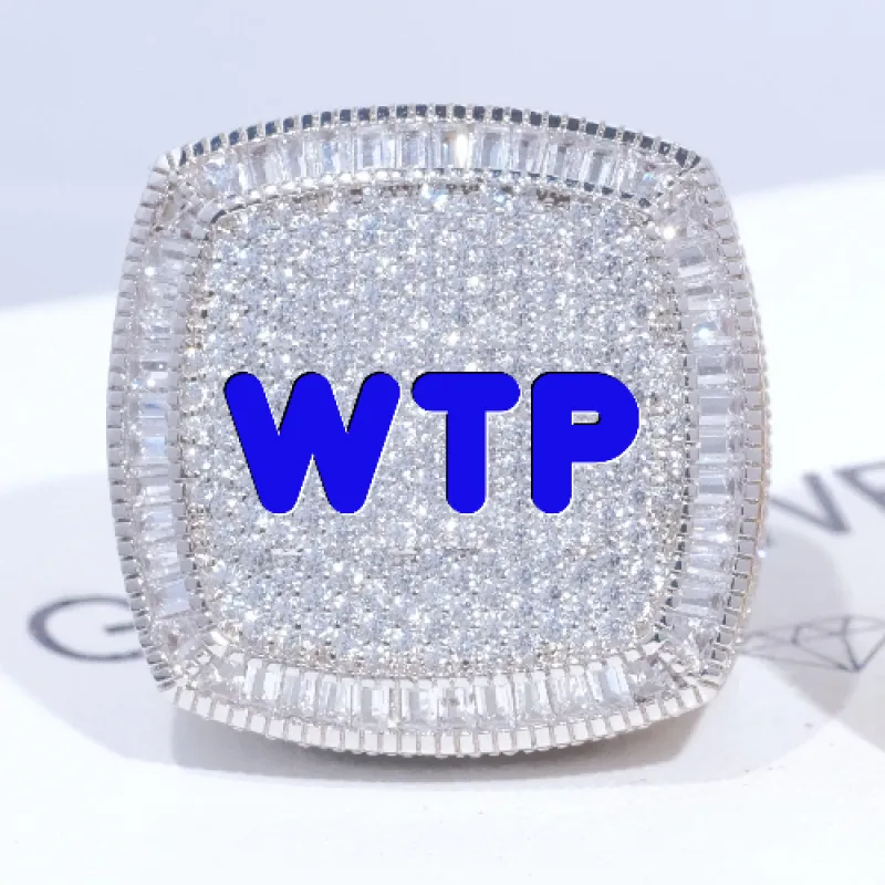 CUSTOM LETTER 3D ICED RING sold by The GUU Shop