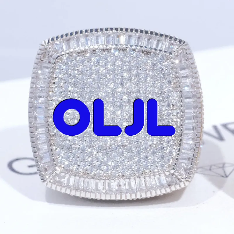 CUSTOM LETTER 3D ICED RING sold by The GUU Shop