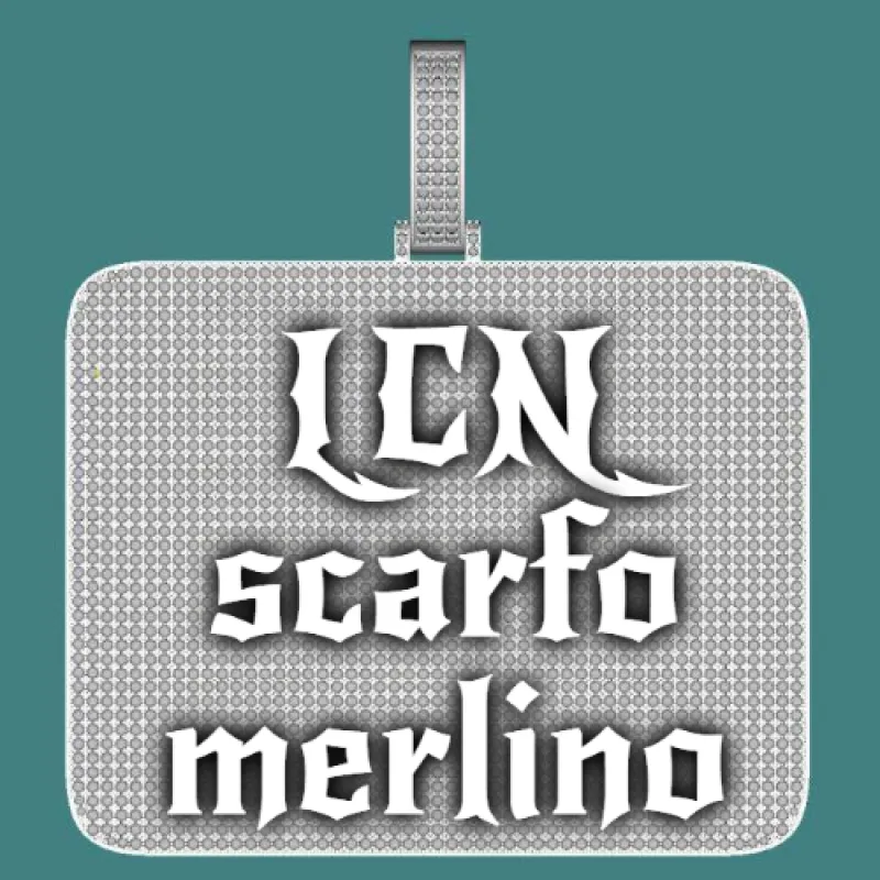 CUSTOM LETTER NECKLACE 3D BIG SQUARE sold by The GUU Shop