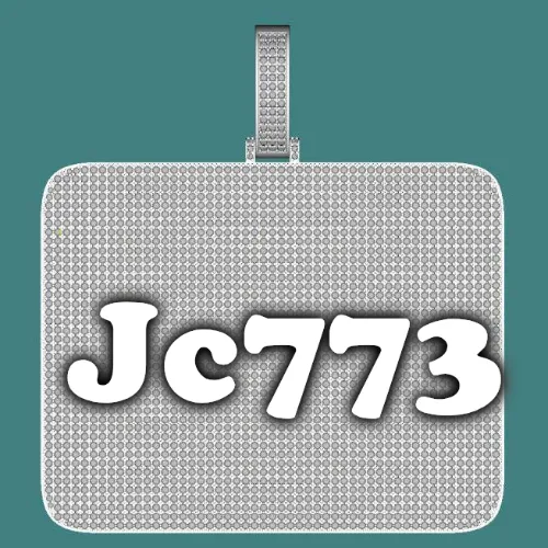 CUSTOM LETTER NECKLACE 3D BIG SQUARE sold by The GUU Shop