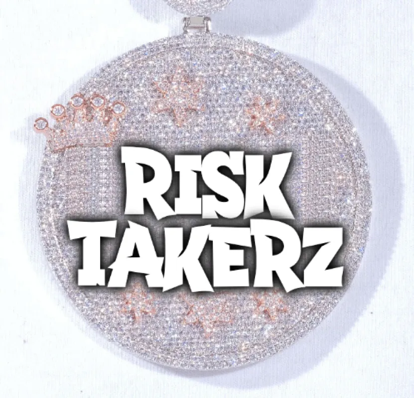 CUSTOM LETTER NECKLACE 3D BIG CROWN DISC sold by The GUU Shop