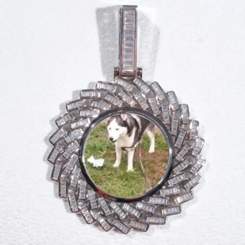 Large 3D Baguette Custom Picture Pendant sold by The GUU Shop