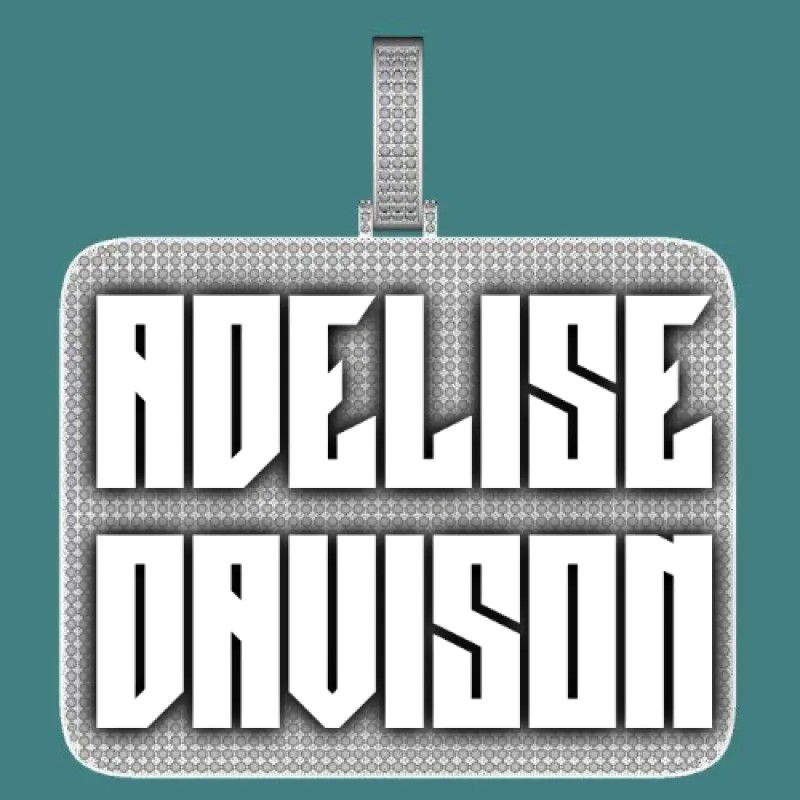 CUSTOM LETTER NECKLACE 3D BIG SQUARE sold by The GUU Shop