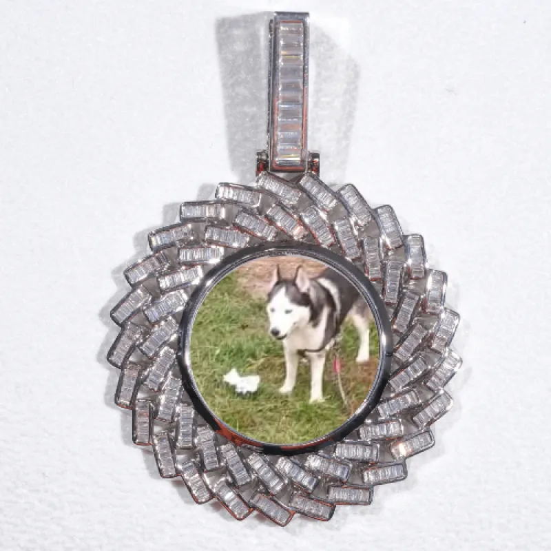 Large 3D Baguette Custom Picture Pendant sold by The GUU Shop