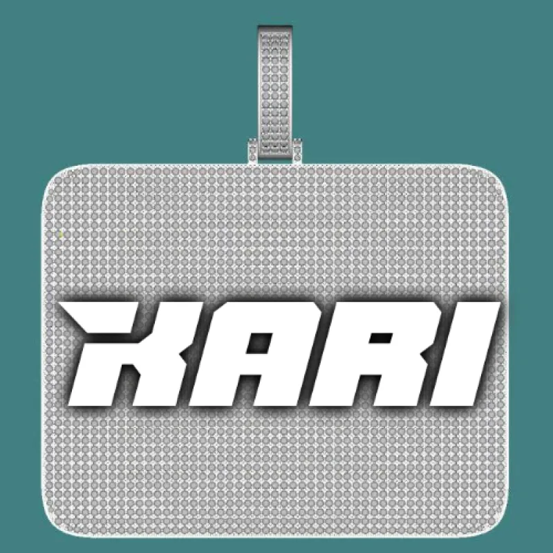 CUSTOM LETTER NECKLACE 3D BIG SQUARE sold by The GUU Shop