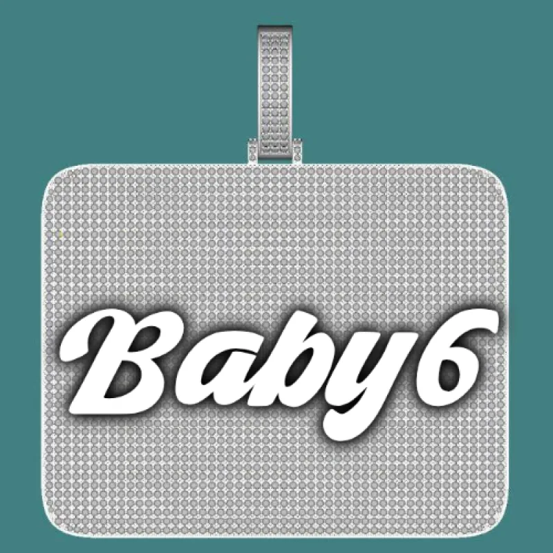 CUSTOM LETTER NECKLACE 3D BIG SQUARE sold by The GUU Shop