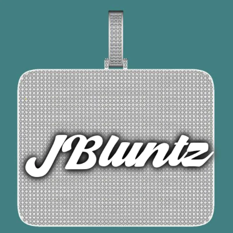 CUSTOM LETTER NECKLACE 3D BIG SQUARE sold by The GUU Shop