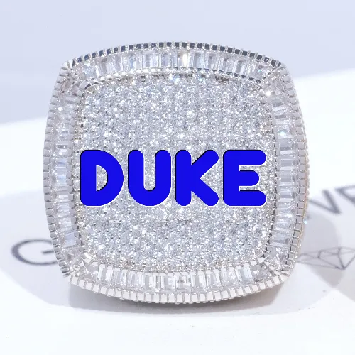 CUSTOM LETTER 3D ICED RING sold by The GUU Shop