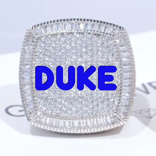 CUSTOM LETTER 3D ICED RING sold by The GUU Shop