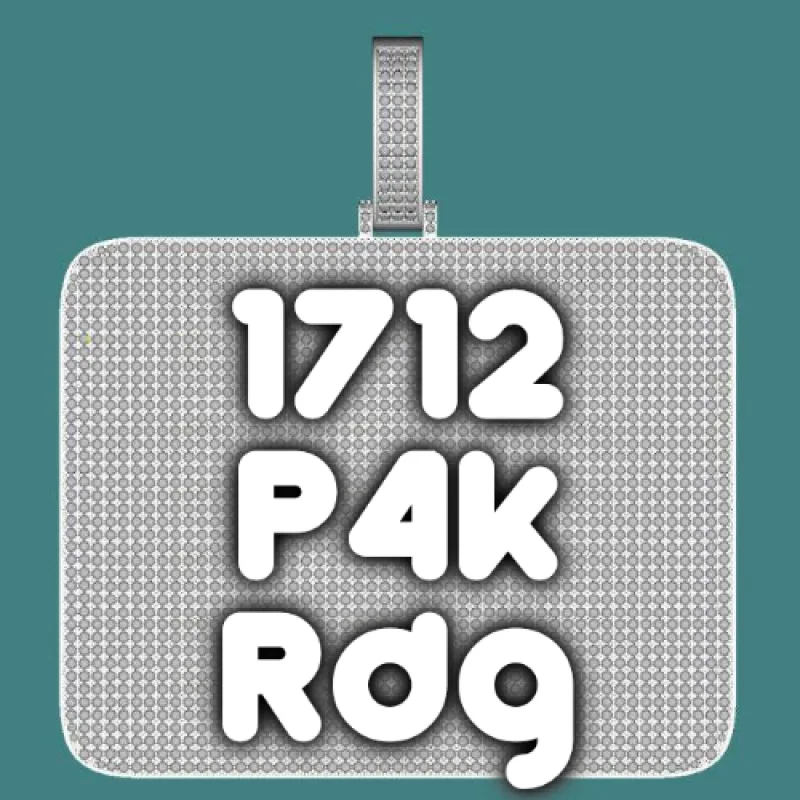 CUSTOM LETTER NECKLACE 3D BIG SQUARE sold by The GUU Shop