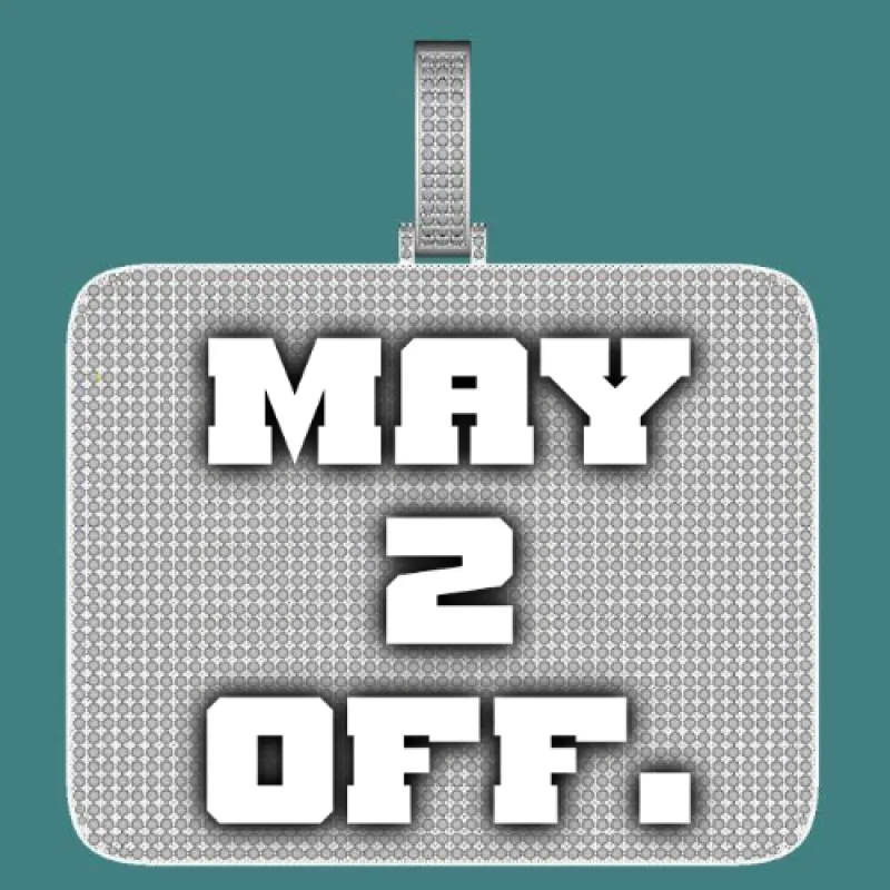 CUSTOM LETTER NECKLACE 3D BIG SQUARE sold by The GUU Shop