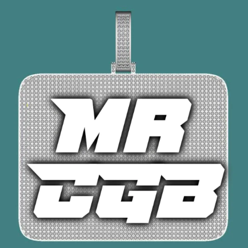 CUSTOM LETTER NECKLACE 3D BIG SQUARE sold by The GUU Shop