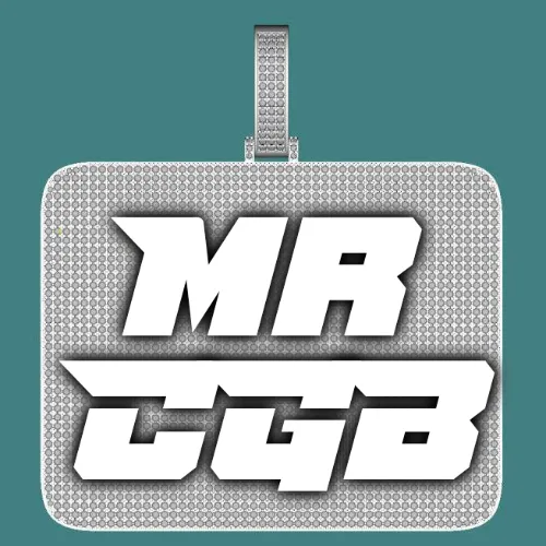 CUSTOM LETTER NECKLACE 3D BIG SQUARE sold by The GUU Shop