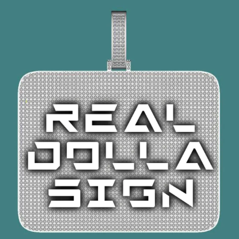 CUSTOM LETTER NECKLACE 3D BIG SQUARE sold by The GUU Shop