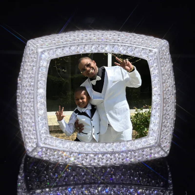 3D CUSTOM PICTURE ICED RING sold by The GUU Shop