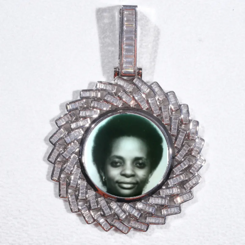 Large 3D Baguette Custom Picture Pendant sold by The GUU Shop