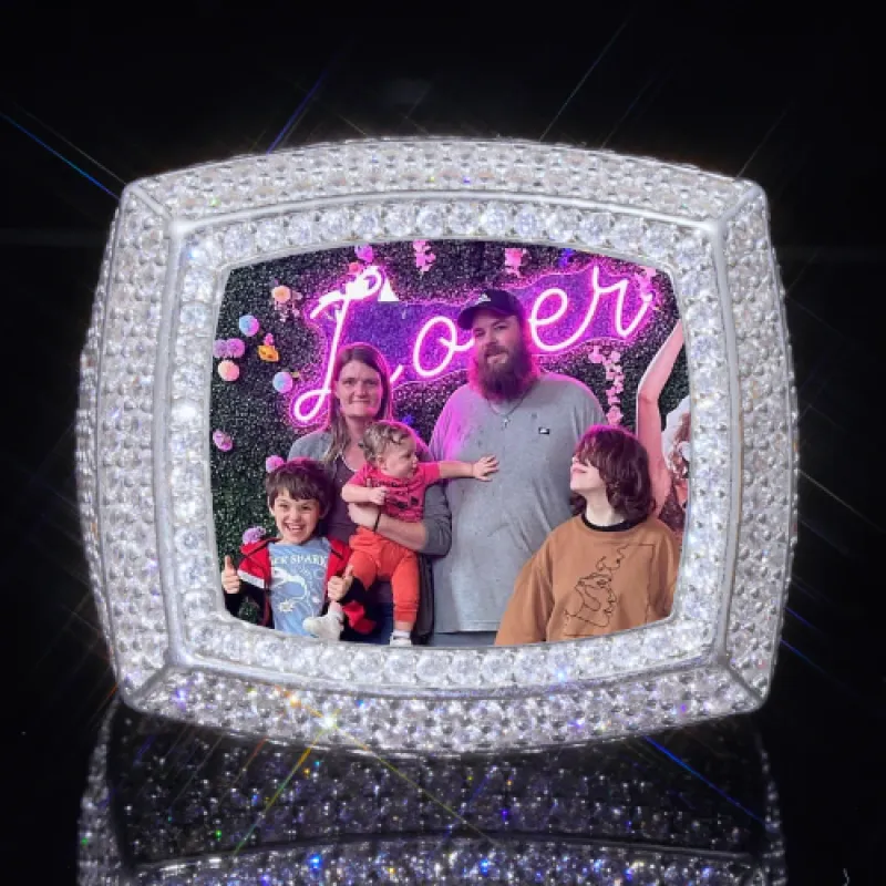 3D CUSTOM PICTURE ICED RING sold by The GUU Shop