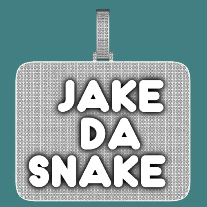 CUSTOM LETTER NECKLACE 3D BIG SQUARE sold by The GUU Shop