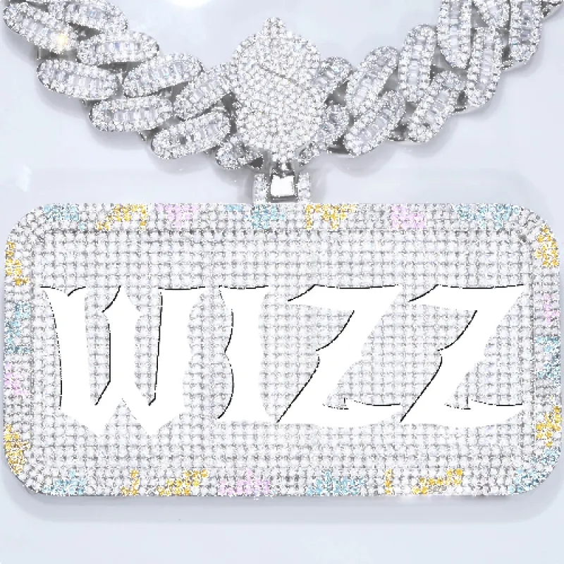 CUSTOM LETTER NECKLACE 3D COLORFUL SQUARE sold by The GUU Shop