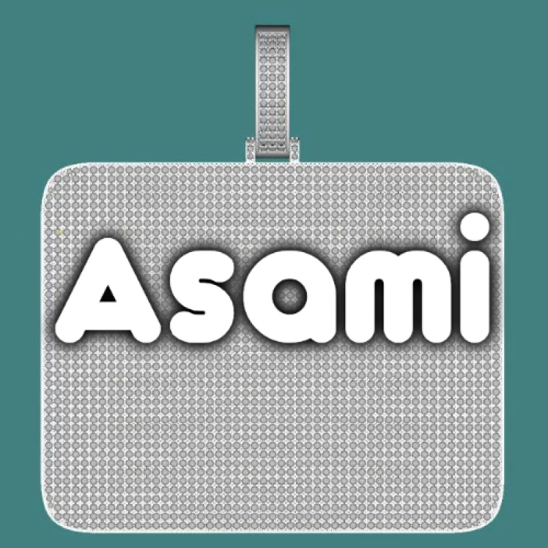 CUSTOM LETTER NECKLACE 3D BIG SQUARE sold by The GUU Shop