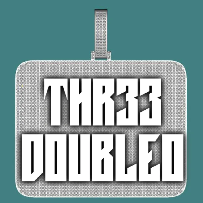 CUSTOM LETTER NECKLACE 3D BIG SQUARE sold by The GUU Shop