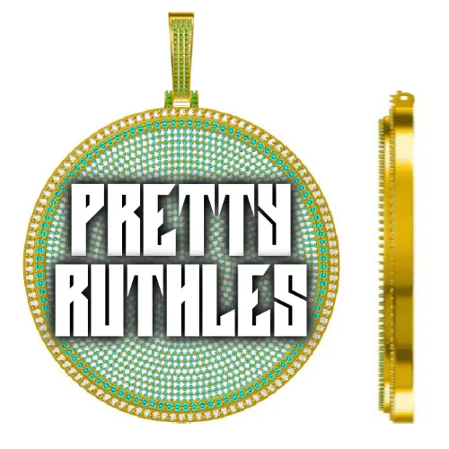 CUSTOM LETTER NECKLACE 3D BIG DISC sold by The GUU Shop