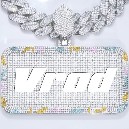 CUSTOM LETTER NECKLACE 3D COLORFUL SQUARE sold by The GUU Shop