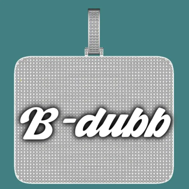 CUSTOM LETTER NECKLACE 3D BIG SQUARE sold by The GUU Shop