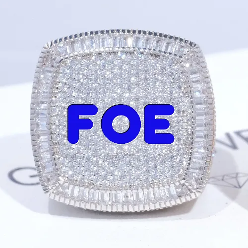 CUSTOM LETTER 3D ICED RING sold by The GUU Shop