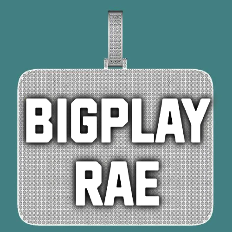 CUSTOM LETTER NECKLACE 3D BIG SQUARE sold by The GUU Shop