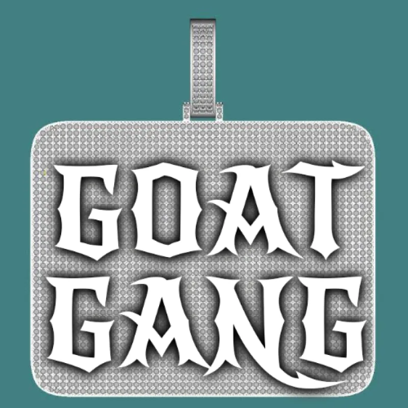 CUSTOM LETTER NECKLACE 3D BIG SQUARE sold by The GUU Shop