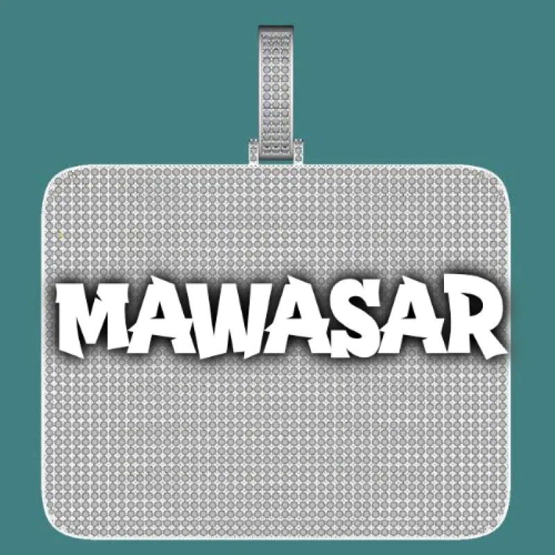 CUSTOM LETTER NECKLACE 3D BIG SQUARE made by The GUU Shop