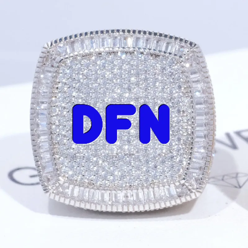 CUSTOM LETTER 3D ICED RING sold by The GUU Shop