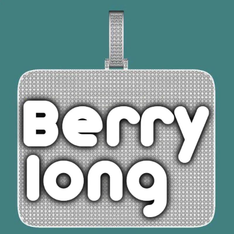 CUSTOM LETTER NECKLACE 3D BIG SQUARE sold by The GUU Shop