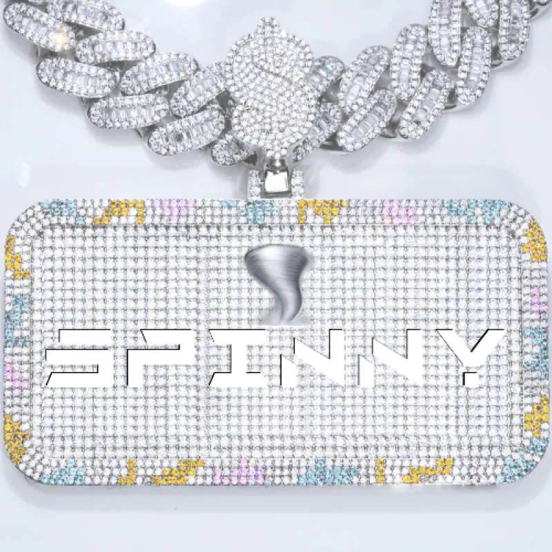 CUSTOM LETTER NECKLACE 3D COLORFUL SQUARE sold by The GUU Shop