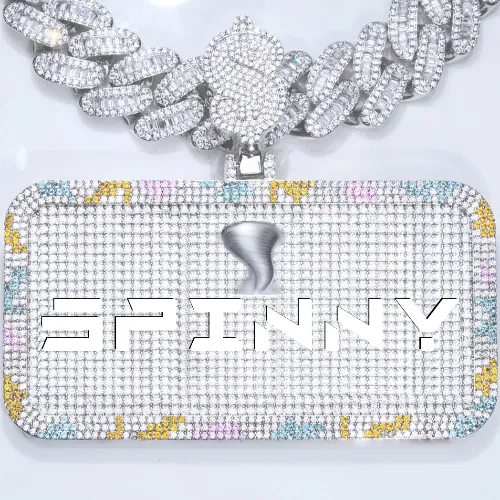 CUSTOM LETTER NECKLACE 3D COLORFUL SQUARE sold by The GUU Shop