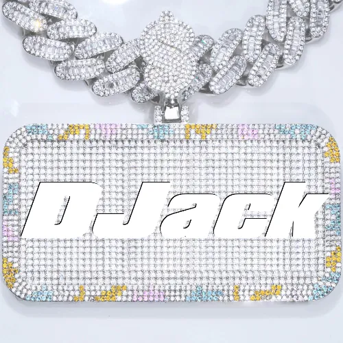 CUSTOM LETTER NECKLACE 3D COLORFUL SQUARE sold by The GUU Shop