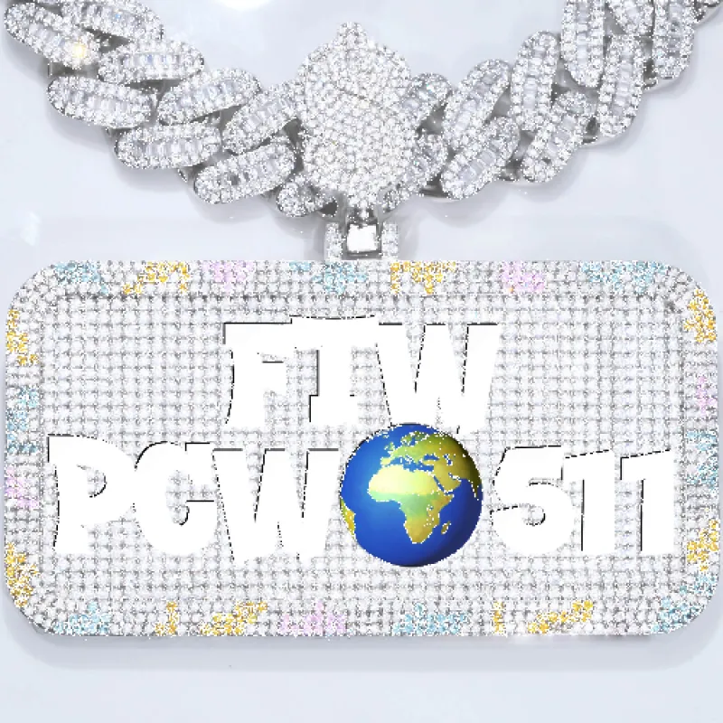 CUSTOM LETTER NECKLACE 3D COLORFUL SQUARE sold by The GUU Shop