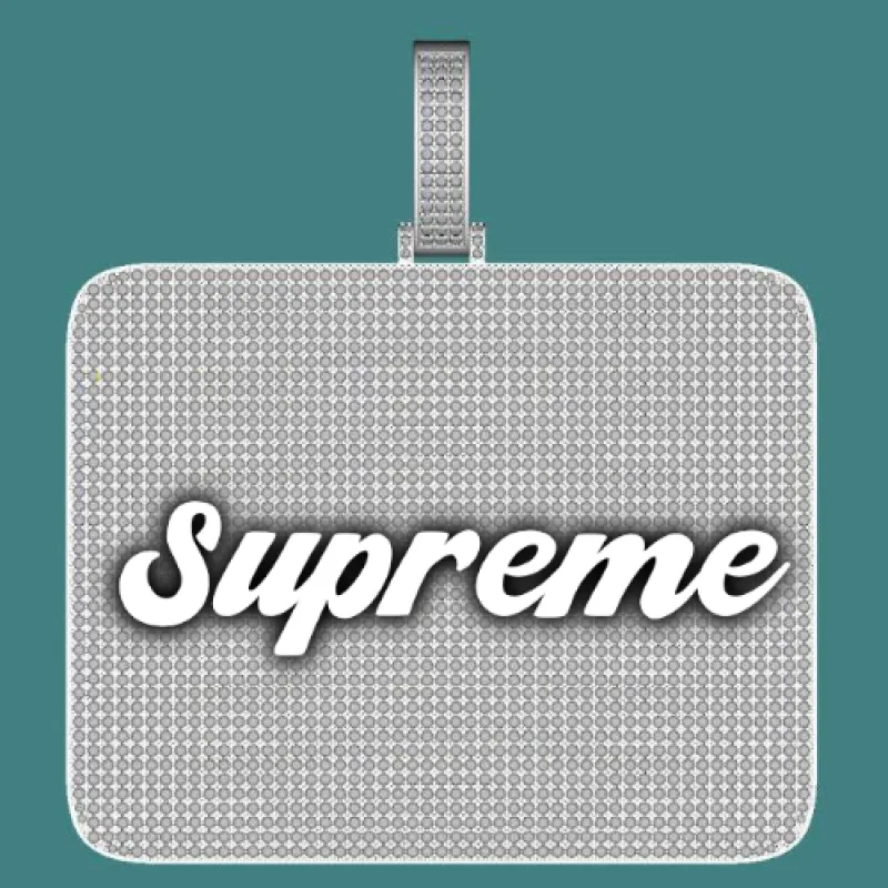 CUSTOM LETTER NECKLACE 3D BIG SQUARE made by The GUU Shop